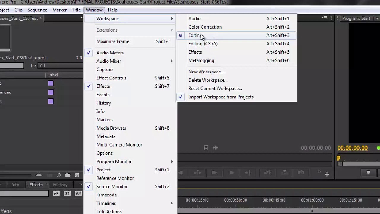Premiere Pro CS6 41 Project Management