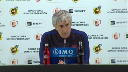 Quique Setién: "Todo ha ido bien salvo el resultado, estoy muy satisfecho"