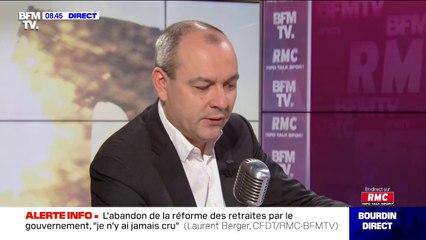 Le secrétaire général de la CFDT Laurent Berger pense que les grèves perlées sont "une forme d'impasse"