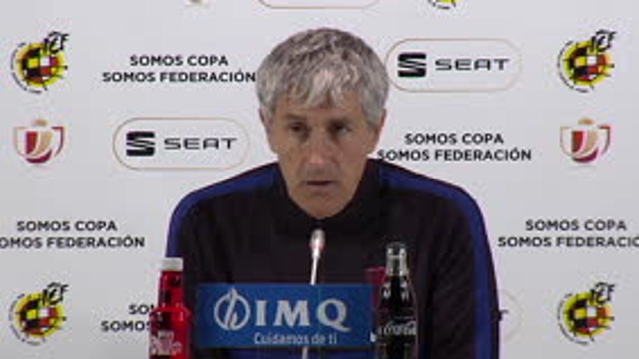 FOOTBALL : Copa del Rey : Quarts - Setien : "Nous étions la meilleure équipe"