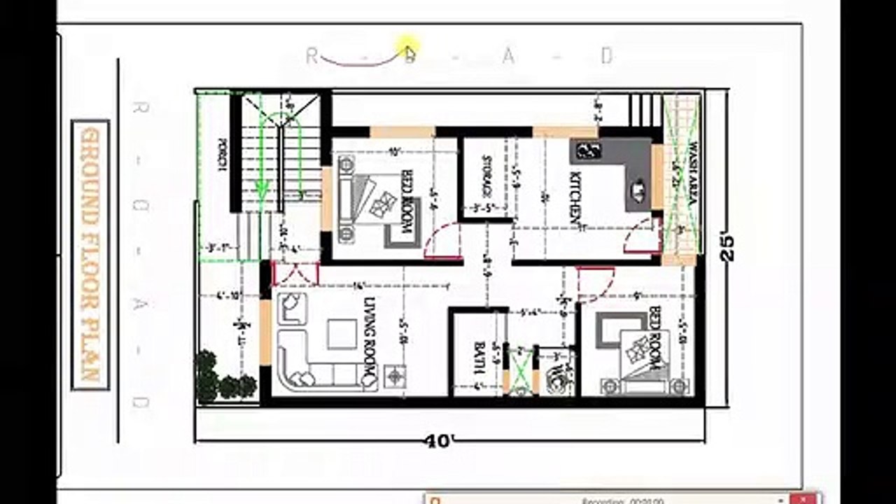 25X40 ft 2BHK latest HOUSE PLAN