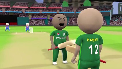 3D ANIM COMEDY - CRICKET __ INDIA VS PAKISTAN __ LAST OVER __ STUMP HUA __ ( 720 X 720 )