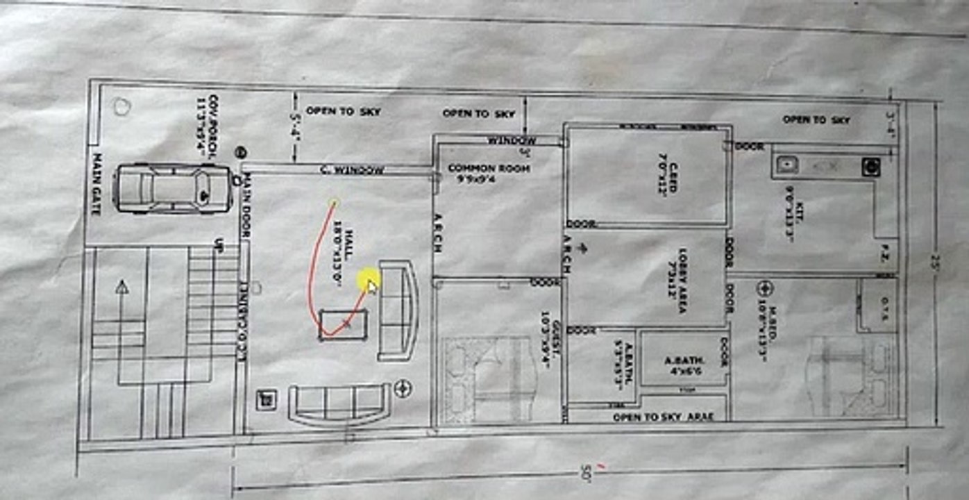 25X60 FT HOUSE FRONT DESIGN WITH DIFFERENT COLORS