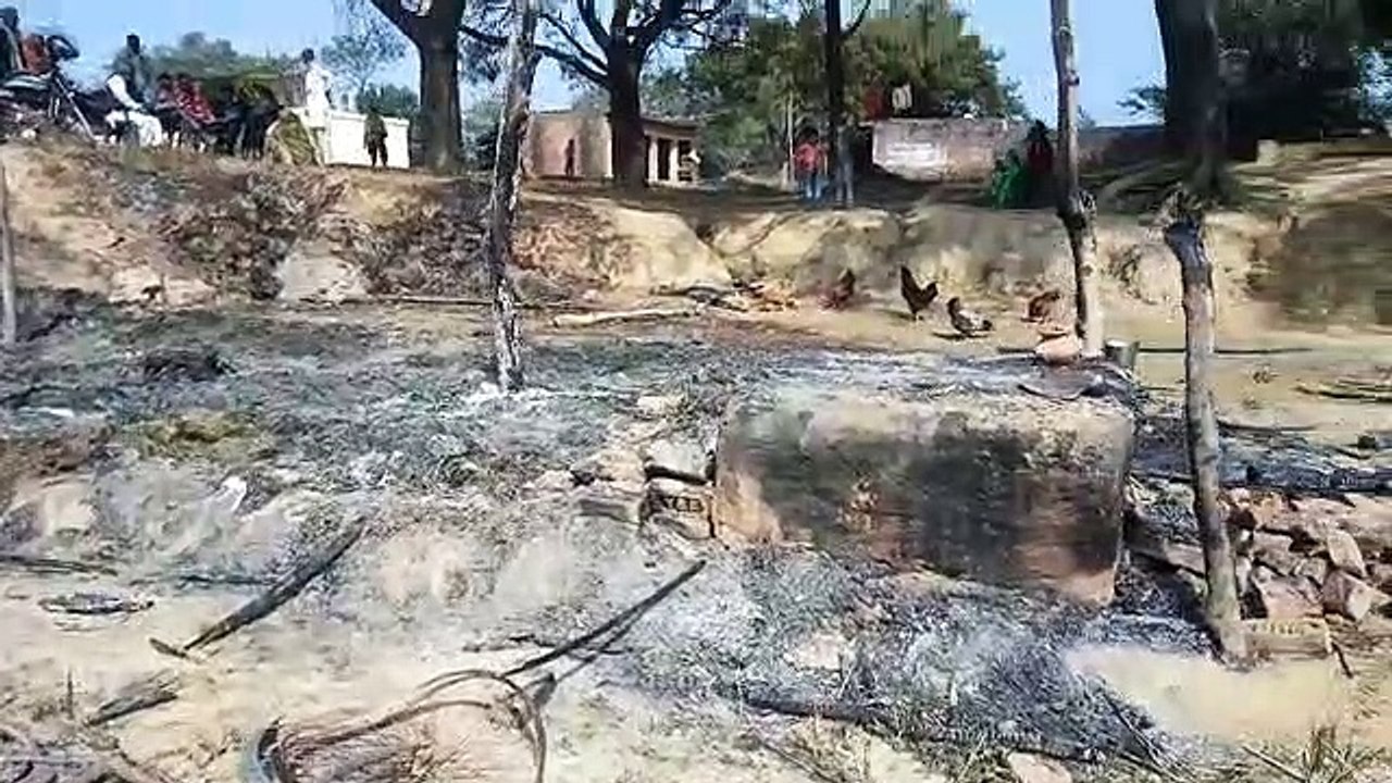 छप्पर से अज्ञात कारणों से लगी आग, दो मवेशियों की झुलसकर हुई मौत हुई