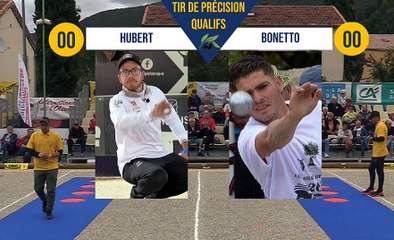 Tir de précision J. HUBERT vs M. BONETTO Quart Nyons pétanque 2019