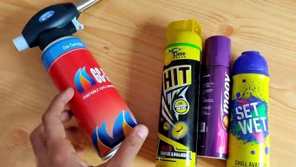 Using Gas Torch With Set Wet Perfume - MOOV and Hit Spray !! Amazing Results_