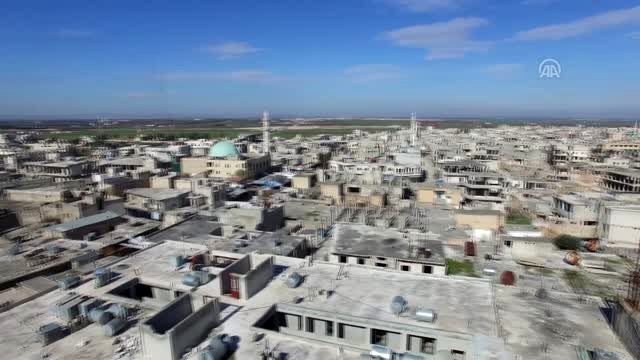 AA, İdlib'in güneyindeki Serakib ilçesini ele geçirilmeden önce havadan görüntüledi