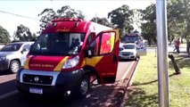 Montana e ônibus do transporte coletivo batem na Avenida Tancredo Neves