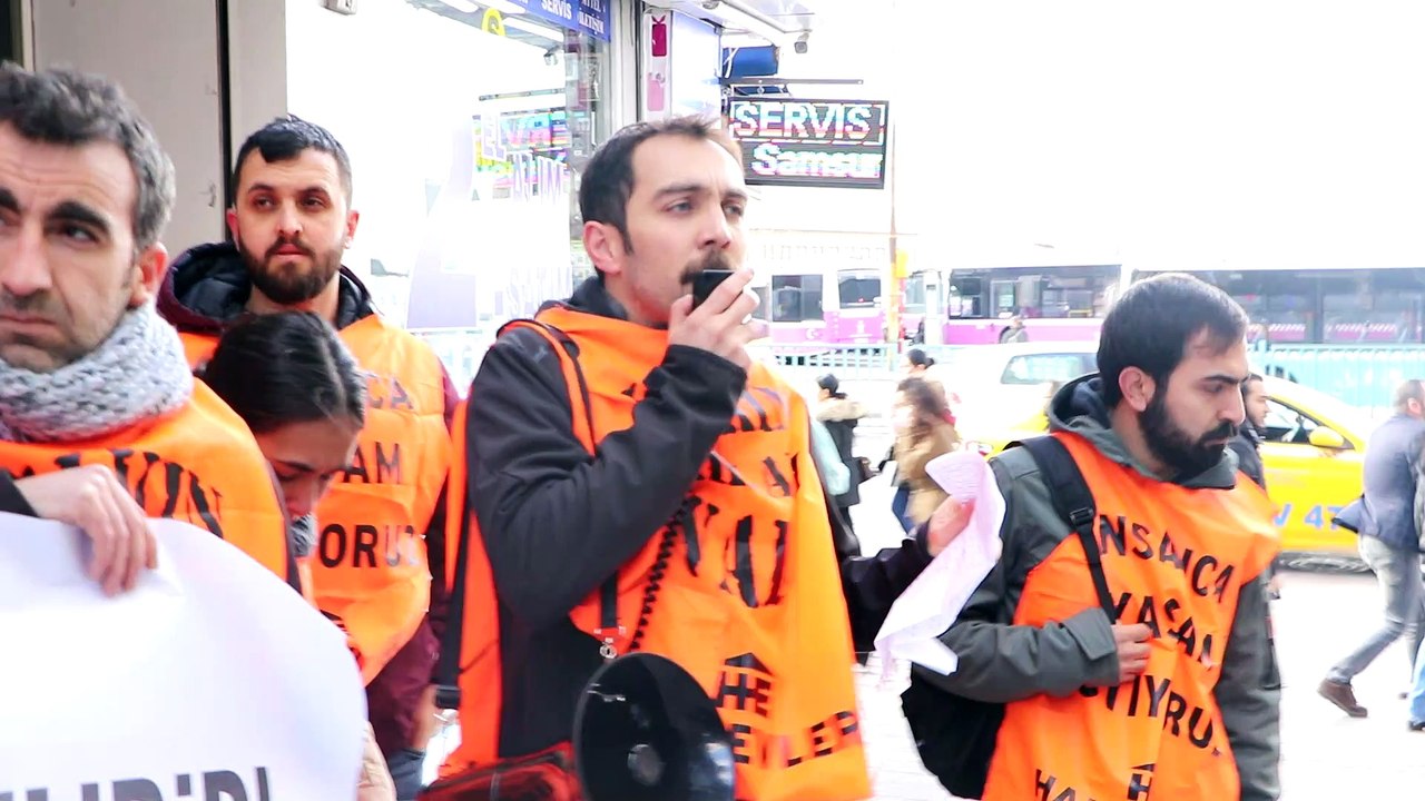 İstanubul'da Kızılay eylem