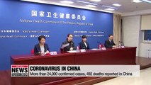 Number of confirmed coronavirus cases in China tops 24,000, death toll rises to 492