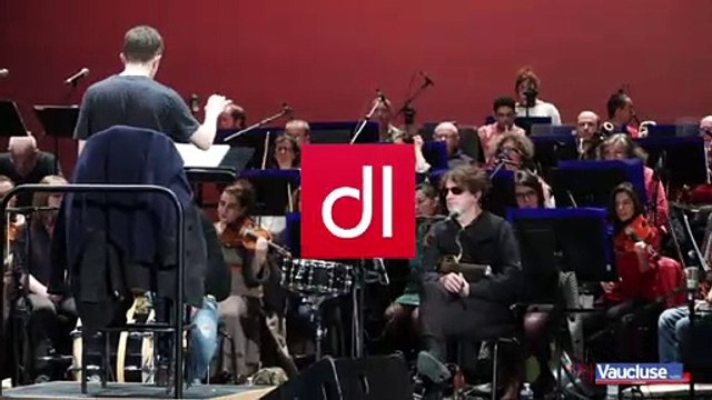 AVIGNON Répétition du concert Trois lettres, trois violons pour Goran Bregovic.