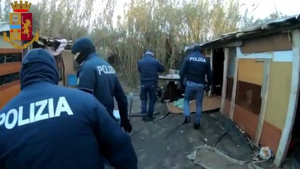 Roma - Smantellato insediamento abusivo a Fidene (07.02.20)