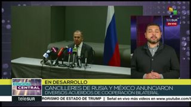 Cancilleres de México y Rusia sostienen reunión oficial en CDMX