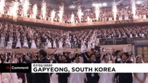 Mariage collectif : 6 000 couples se disent oui en Corée du Sud