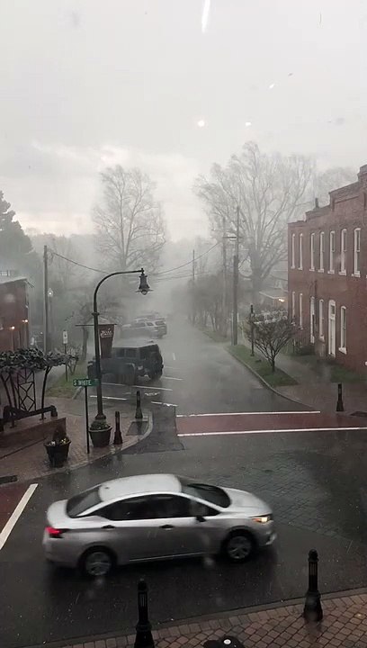 Lightning Bolt Strikes Downtown Wake Forest