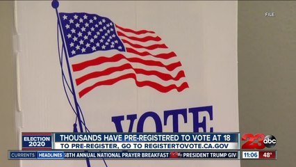 Thousands have pre-registered to vote at 19