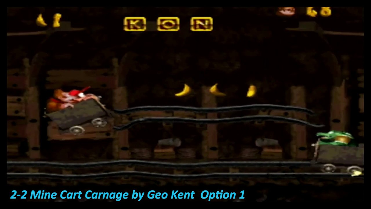 Donkey Kong Country Part 2-2 Mine Cart Carnage! Option 1