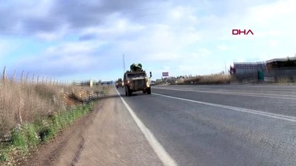 Şanlıurfa akçakale'de askeri konvoy hareketliliği
