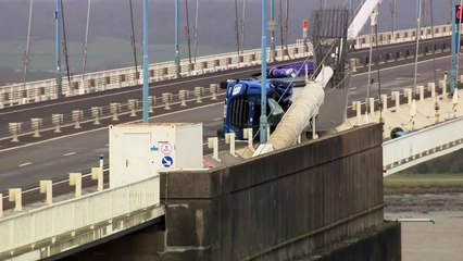Storm Ciara causes lorry to overturn on old Severn Bridge
