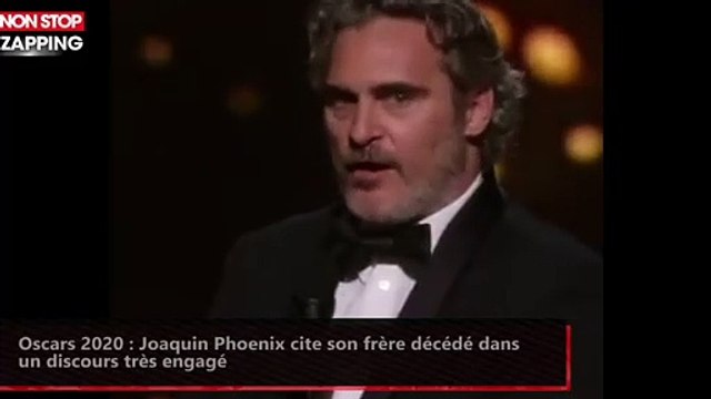 Oscars 2020 : Joaquin Phoenix cite son frère décédé dans un discours très engagé (Vidéo)