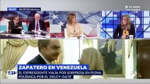 Tania Sánchez, la ex de Iglesias, piropea a Zapatero y Susanna Griso la mira incrédula