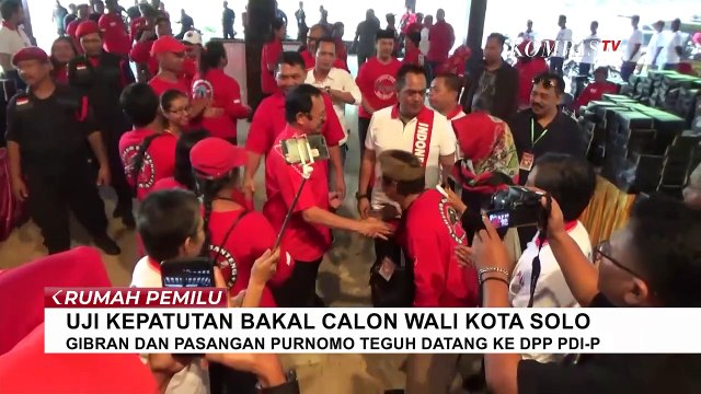 Satu Pesawat dengan Rivalnya, Gibran Jalani Uji Kelayakan di DPP PDI-Perjuangan