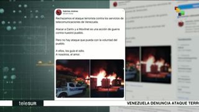 Venezuela: atentado consume almacenes de CANTV y Movilnet en Carabobo