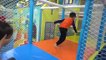 Diana and Roma play hide and seek at indoor playground with baby cute - Nursery rhymes song