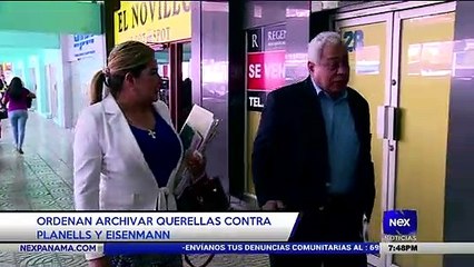 Ordenan archivar querellas contra Planells y Eisenmann  - Nex Noticias