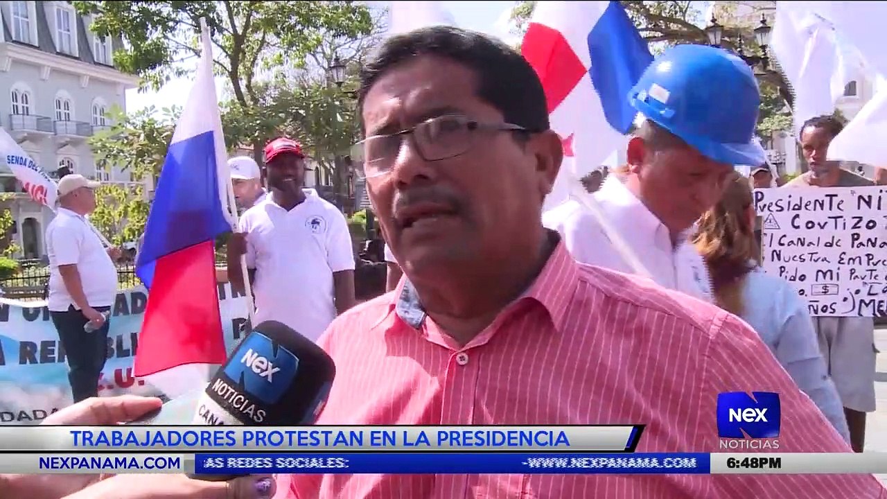 Trabajadores protestan en la presidencia - Nex Noticias