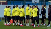 El Barça entrena para olvidar la eliminación de Copa del Rey