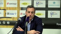 Le coach Rémi Giuitta après la victoire de Fos Provence Basket contre Evreux