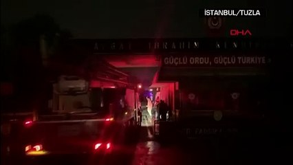 Tuzla'da askeri alanda yangın