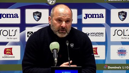 Conférence de presse de Pascal Dupraz après Le Havre / SMCaen
