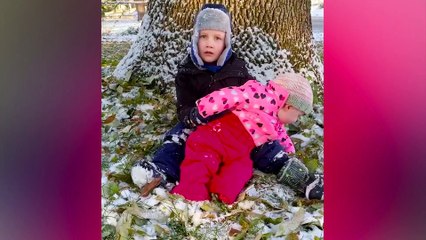 Cutest Baby Playing With Snow - Fun And Fails