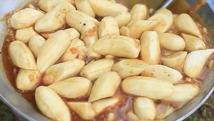 Cambodian food - banana with sugar - ចេកឆឹង - ម្ហូបខ្មែរ