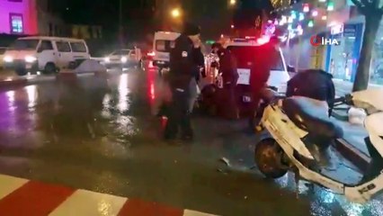 Ters yönde ilerleyen elektrikli bisiklet yaşlı kadına çarptı
