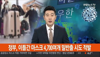 정부, 이틀간 마스크 4,700여개 밀반출 시도 적발