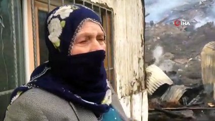 Yangının verdiği hasar günün aydınlanması ile ortaya çıktı