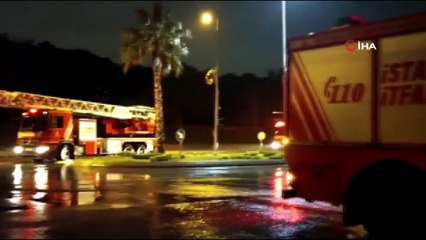 Tuzla’da askeri alanda korkutan yangın