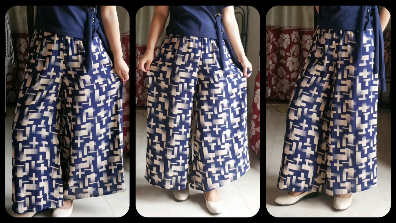 Pazzo Cutting and Stitching | How to Make Plazo at home | English Subtitles | Palazo/palazzo | Simple Palazzo Cutting and Stitching, How to make plazo pants at home, How to cut Palazzo pant pattern, Plazo cutting steps, Plazo cutting and Stitching