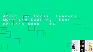About For Books  Leaders: Myth and Reality  Best Sellers Rank : #4