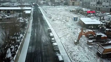 Beyaza bürünen istanbul havadan görüntülendi