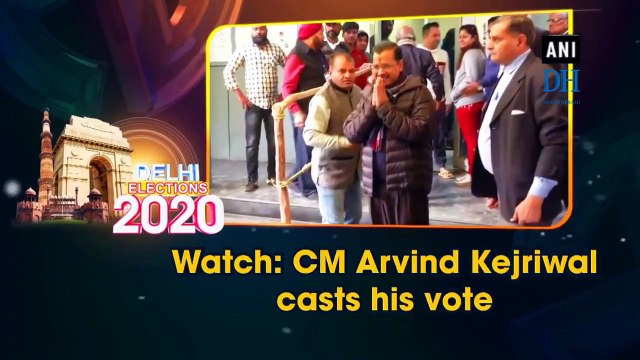 Watch: AAP chief Arvind Kejriwal casts his vote