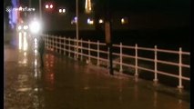 Large waves batter Aberystwyth seafront as Storm Ciara approaches