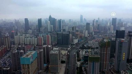 Koronavirüsün ilk olarak tespit edildiği Vuhan kenti havadan görüntülendi