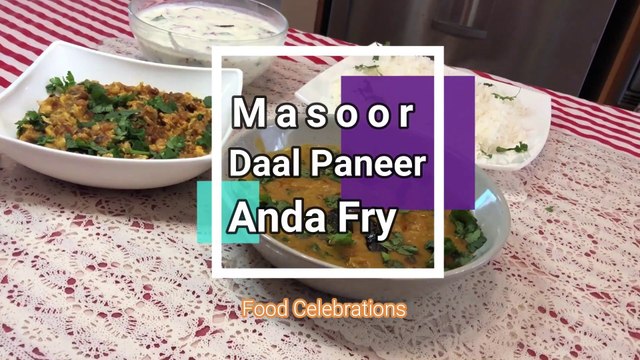 Dal Anda Paneer Fry - Red Lentils with egg and cheese | Food Celebrations