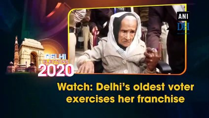 Watch: Delhi's oldest voter exercises her franchise