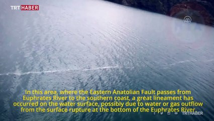 Depremin yüzey kırığının izi baraj gölünde görüldü
