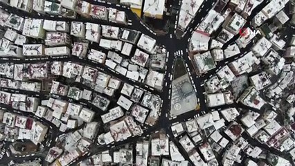 Beyaz Örtü İle Kaplanan İstanbul Havadan Görüntülendi